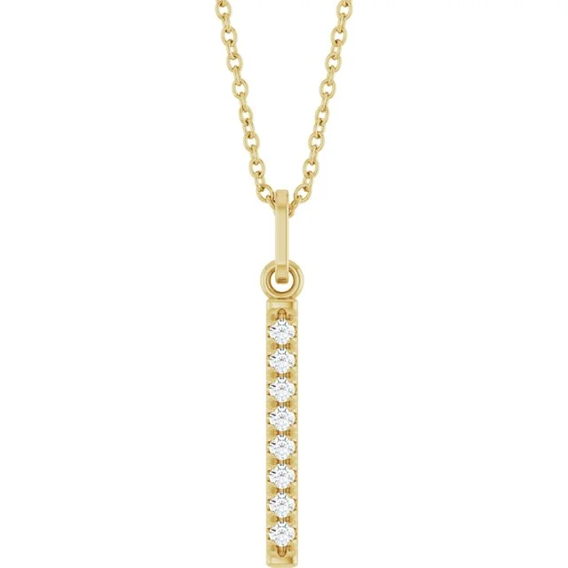 Accented Vertical Bar Necklace