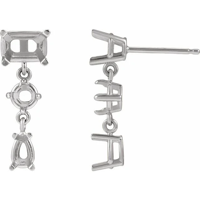 Multi-Shape Dangle Earrings